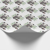 Panda Beren in bamboe bladeren Cadeaupapier (Hoek)
