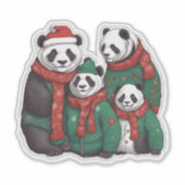 Panda Beren in truien Sticker (Voorkant)