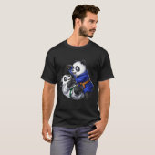 Panda Beren Jiu-Jitsu Worstelaars T-shirt (Voorkant volledig)