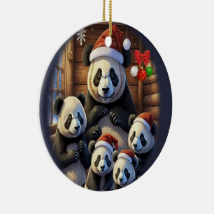 Panda Beren Keramisch Ornament