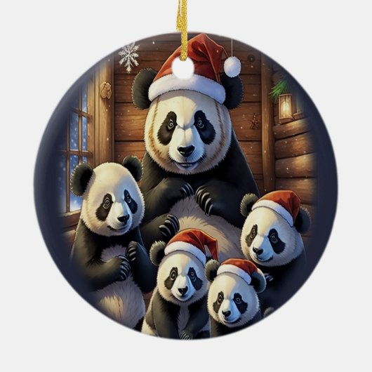 Panda Beren Keramisch Ornament (Achterkant)