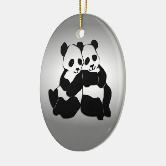 Panda Beren Keramisch Ornament (Links)