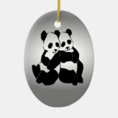 Panda Beren Keramisch Ornament (Voorkant)