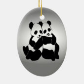 Panda Beren Keramisch Ornament (Achterkant)