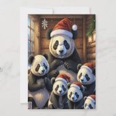 Panda Beren Kerst Kaart (Voorkant)