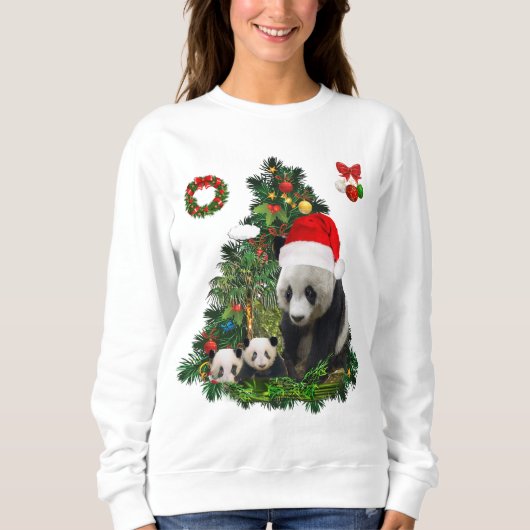 Panda beren Kerstmis T-Shirt (Voorkant)