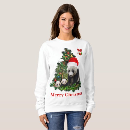 Panda beren Kerstmis Trui (Voorkant volledig)