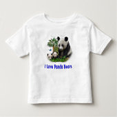 Panda Beren Kinder Shirts (Voorkant)