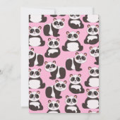 Panda Beren klinken Kinder eerste verjaardag roze Kaart (Achterkant)