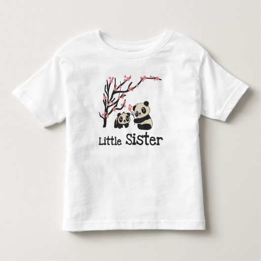 Panda Beren Little Sister Kinder Shirts (Voorkant)