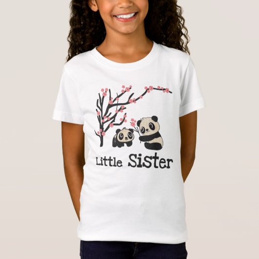 Panda Beren Little Sister T-shirt (Voorkant)