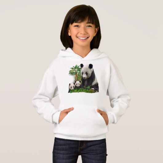Panda-Beren meisjes t-shirts (Voorkant volledig)