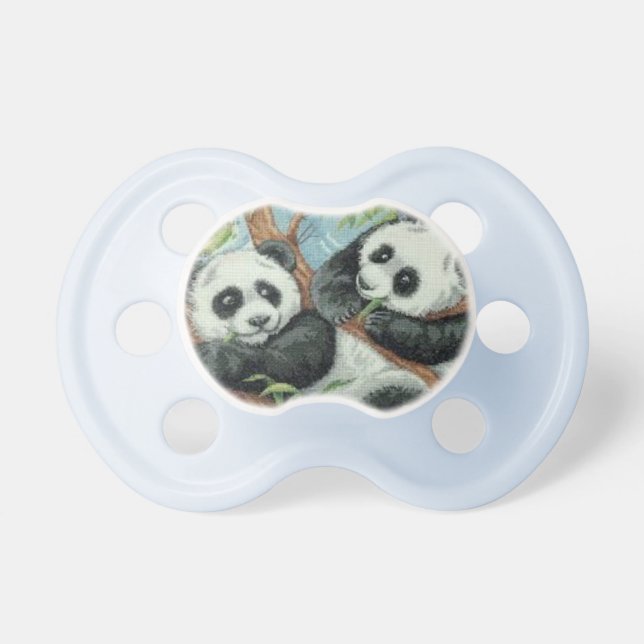 Panda-Beren op een Baby Speen (Voorkant)