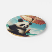 Panda Beren Papieren Bordje (Gekanteld)
