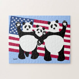 Panda Beren Patriottische Puzzel