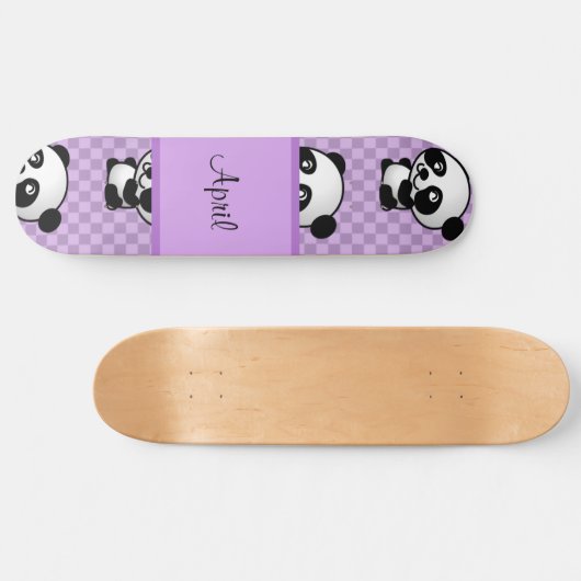 Panda Beren Persoonlijk Skateboard (Horizontaal)