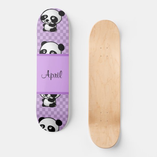 Panda Beren Persoonlijk Skateboard (Voorkant)
