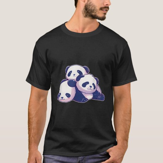 panda Beren peuteren rond dieren T-shirt (Voorkant)