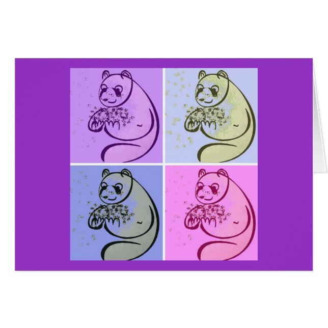 Panda Beren Pop Art (Voorkant Horizontaal)