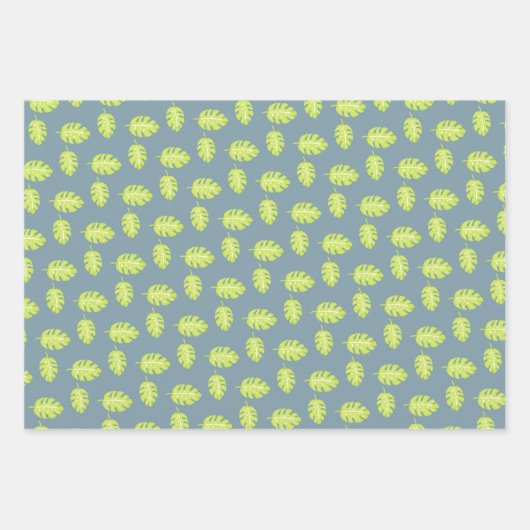 Panda-Beren, regenbogen, bladeren en strips Inpakpapier Vel (Voorkant 3)