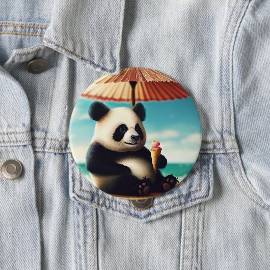 Panda Beren Ronde Button 4,0 Cm (In situ)