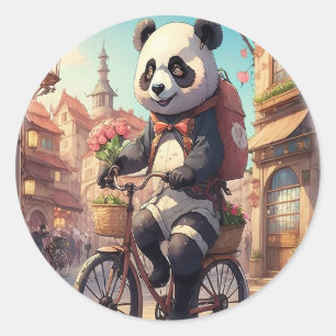 Panda Beren Ronde Sticker
