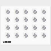 Panda Beren Ronde Sticker (Vel)