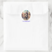Panda Beren Ronde Sticker (Tas)