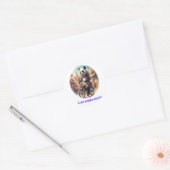 Panda Beren Ronde Sticker (Envelop)