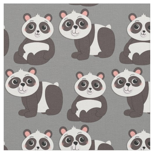 Panda Beren Schattige Kinderen Stof (Close Up)