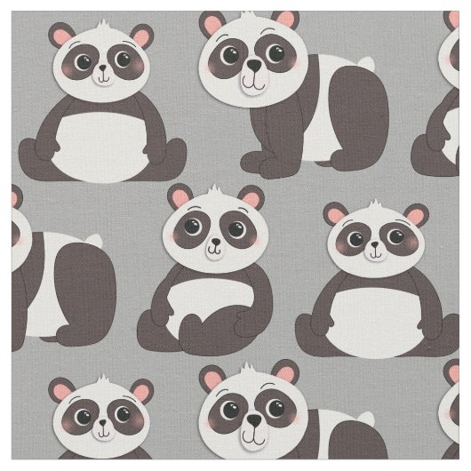 Panda Beren Schattige Kinderen Stof (Close Up)