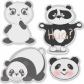 Panda Beren Sticker (Voorkant)