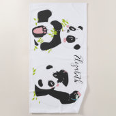 Panda Beren Strandlaken (Voorkant)