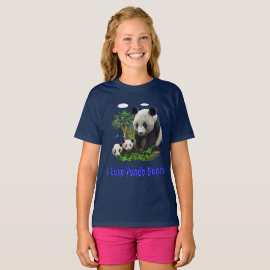 Panda Beren T-shirt (Voorkant volledig)