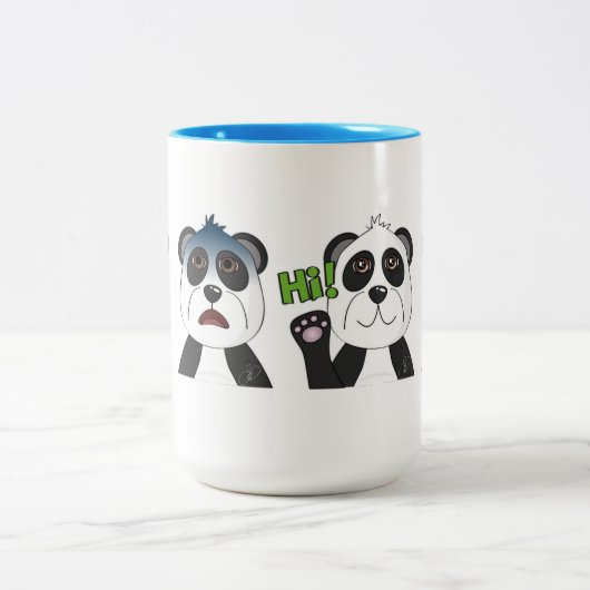 Panda Beren Tweekleurige Koffiemok (Center)