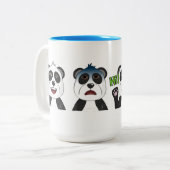 Panda Beren Tweekleurige Koffiemok (Voorkant links)