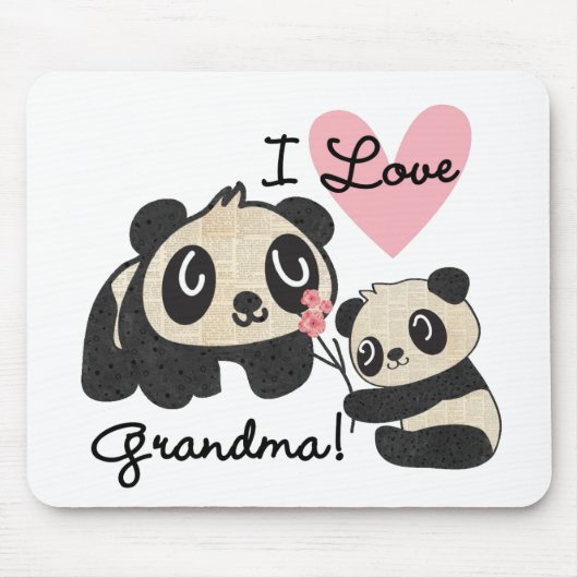 Panda Beren waar ik van hou Muismat (Voorkant)
