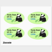 Panda-Beren zijn zo koude luiers Ovale Sticker (Vel)