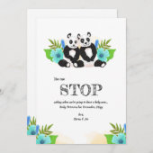 Panda Beren Zwangerschap Aankondiging (Voorkant / Achterkant)