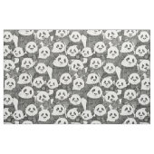 panda beren zwart natuurlijk stof (Fat Quarter)