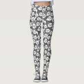 panda beren zwart wit leggings (Voorkant)