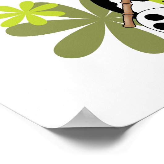Panda beschermt onze T-shirts op aarde en cadeaus Poster (Hoek)