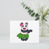 Panda bij balletdans briefkaart (Staand voorkant)