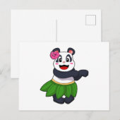 Panda bij balletdans briefkaart (Voorkant / Achterkant)