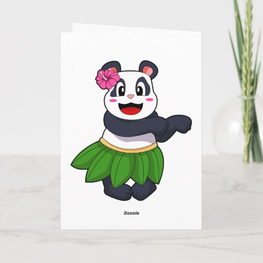 Panda bij balletdans kaart (Achterkant)