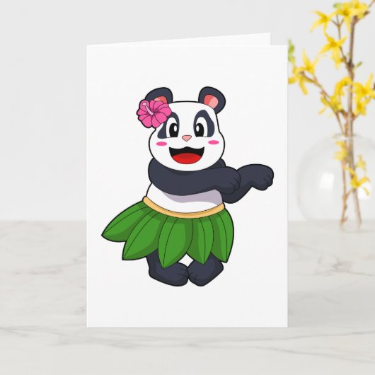 Panda bij balletdans kaart (Gele Bloem)