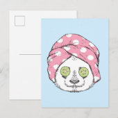 Panda bij de ruimteka briefkaart (Voorkant / Achterkant)