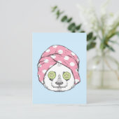 Panda bij de ruimteka briefkaart (Staand voorkant)
