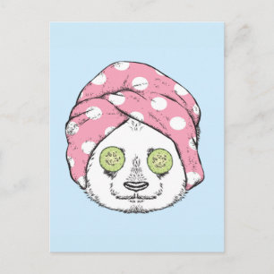 Panda bij de ruimteka briefkaart