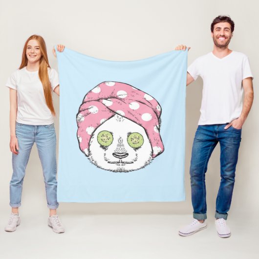 Panda bij de ruimteka fleece deken (In situ)